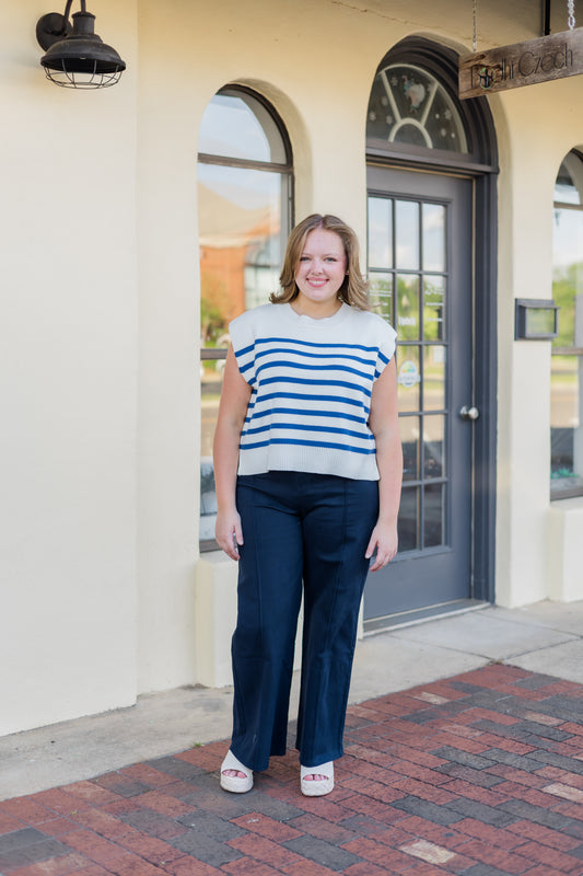 The Kimberly Top - Light Navy