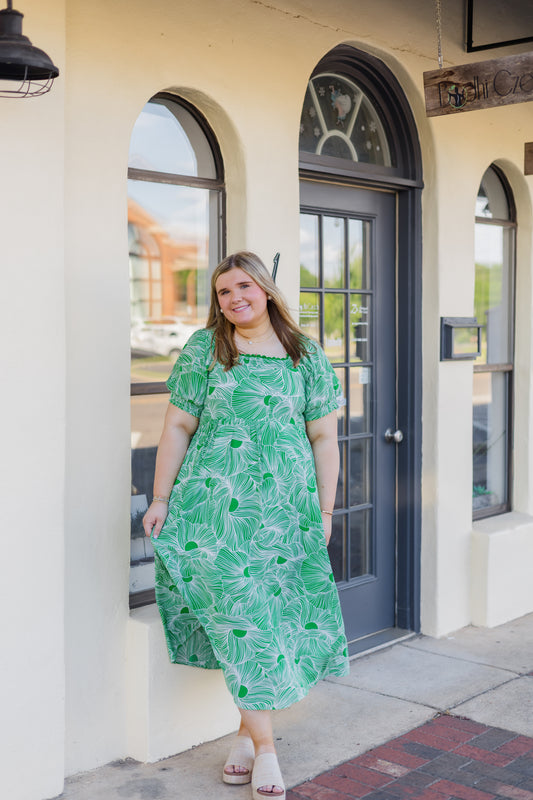 Paradise in the Palms Midi Dress