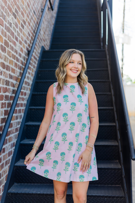 Pink Petals Mini Dress