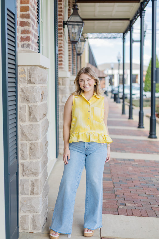 Summer Getaway Tank - Yellow