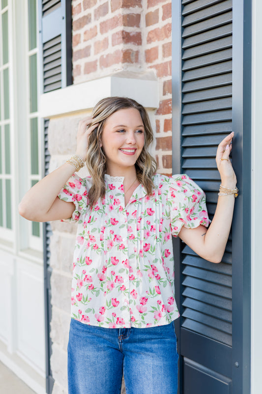Give Me All the Florals Top