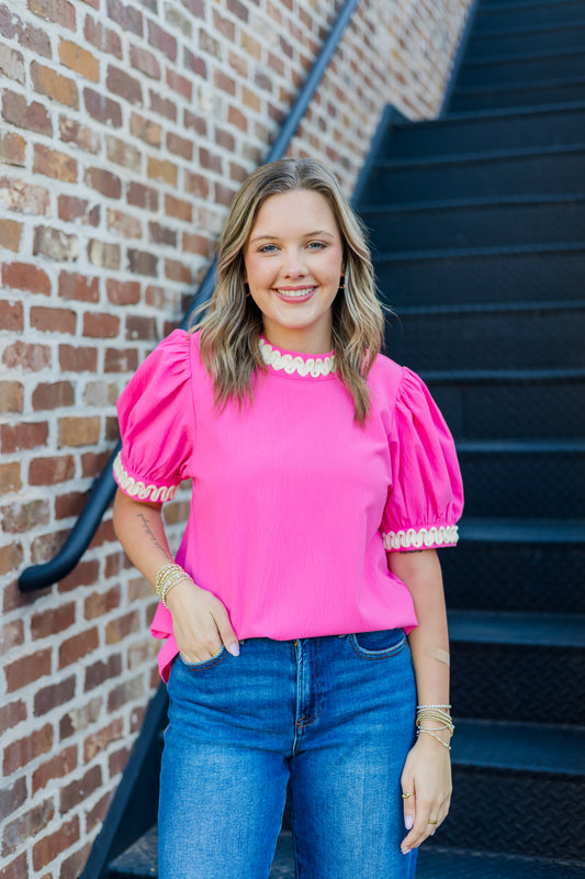 Being Unique Top - Hot Pink