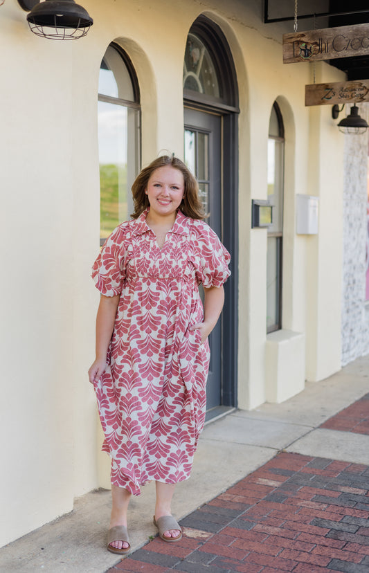 Saved by Grace Midi Dress - Mauve