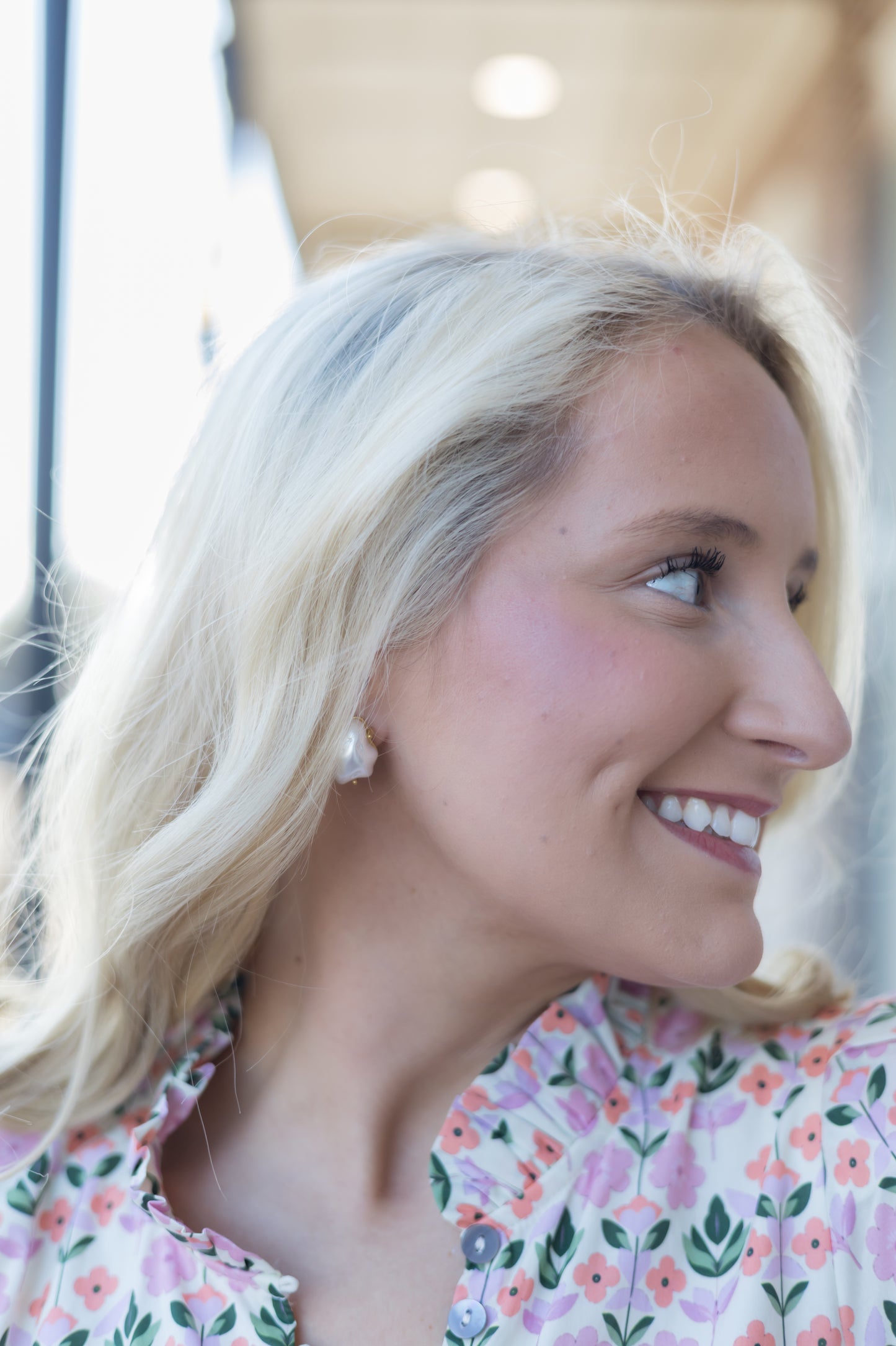 Ellie Vail Willa Oversized Baroque Pearl Earring