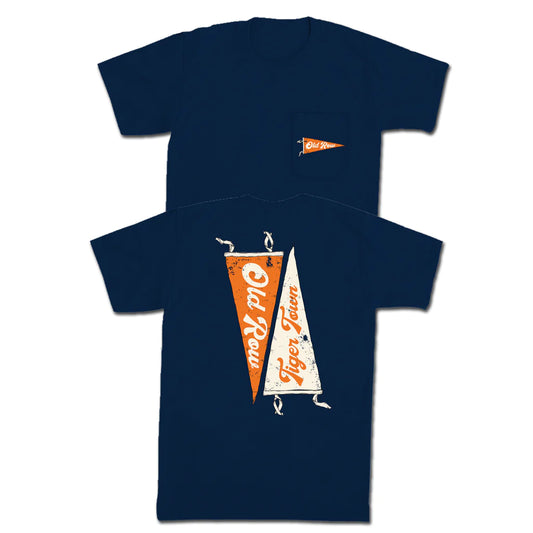 Old Row Tiger Town Pennant Pocket Tee