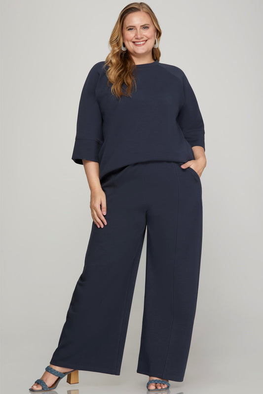 Let's Chill Scuba Pants- Navy