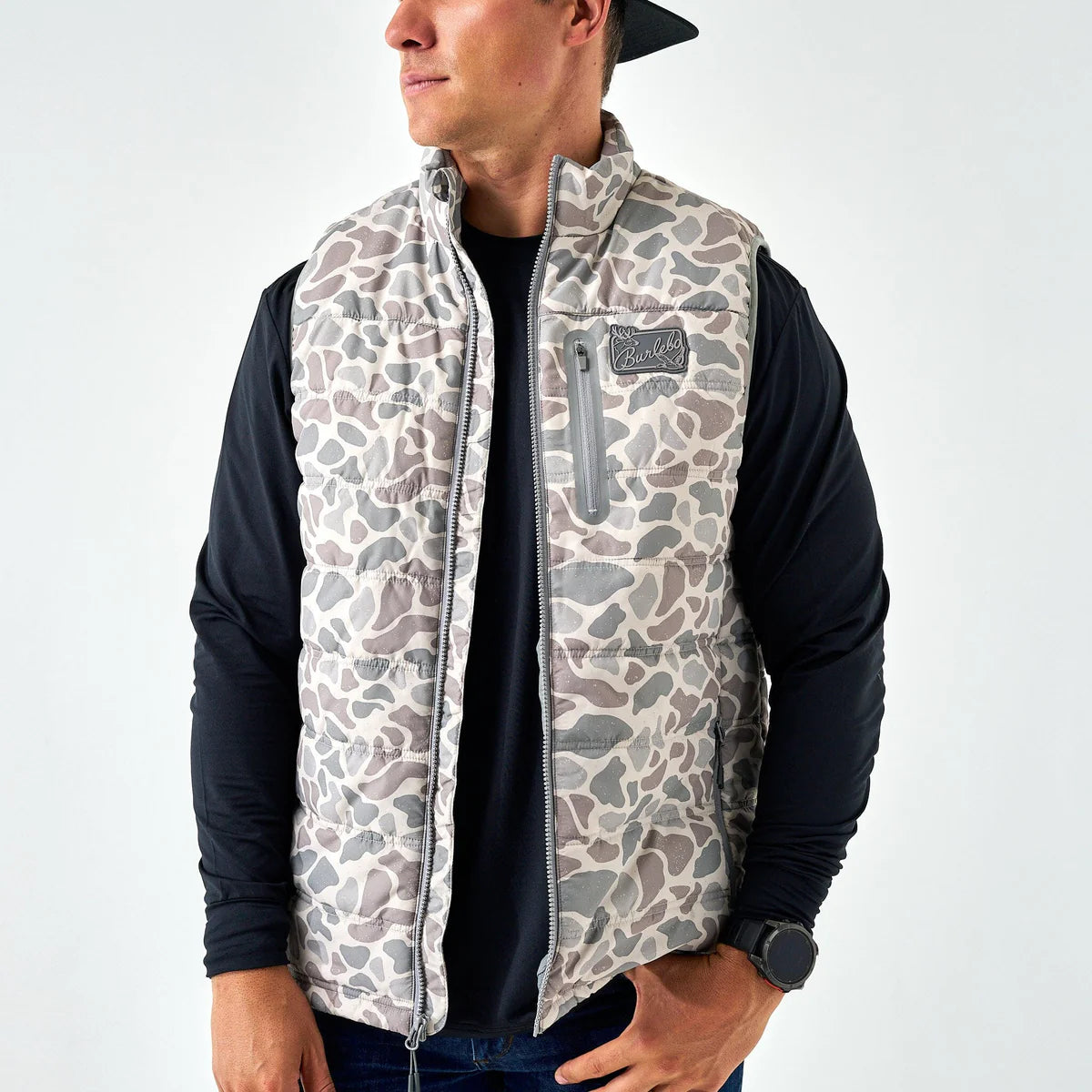 Burlebo Puffer Vest- Classic Deer Camo