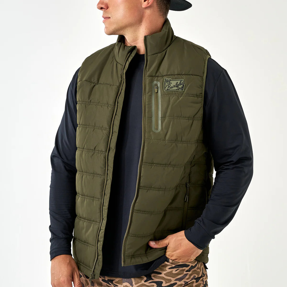 Burlebo Puffer Vest- Mallard Green
