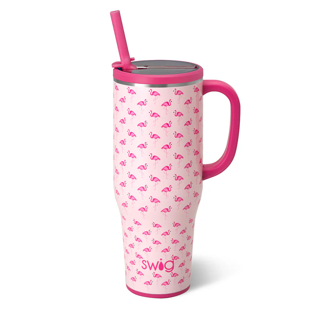 Swig 40oz Mega Mug - Flamingos
