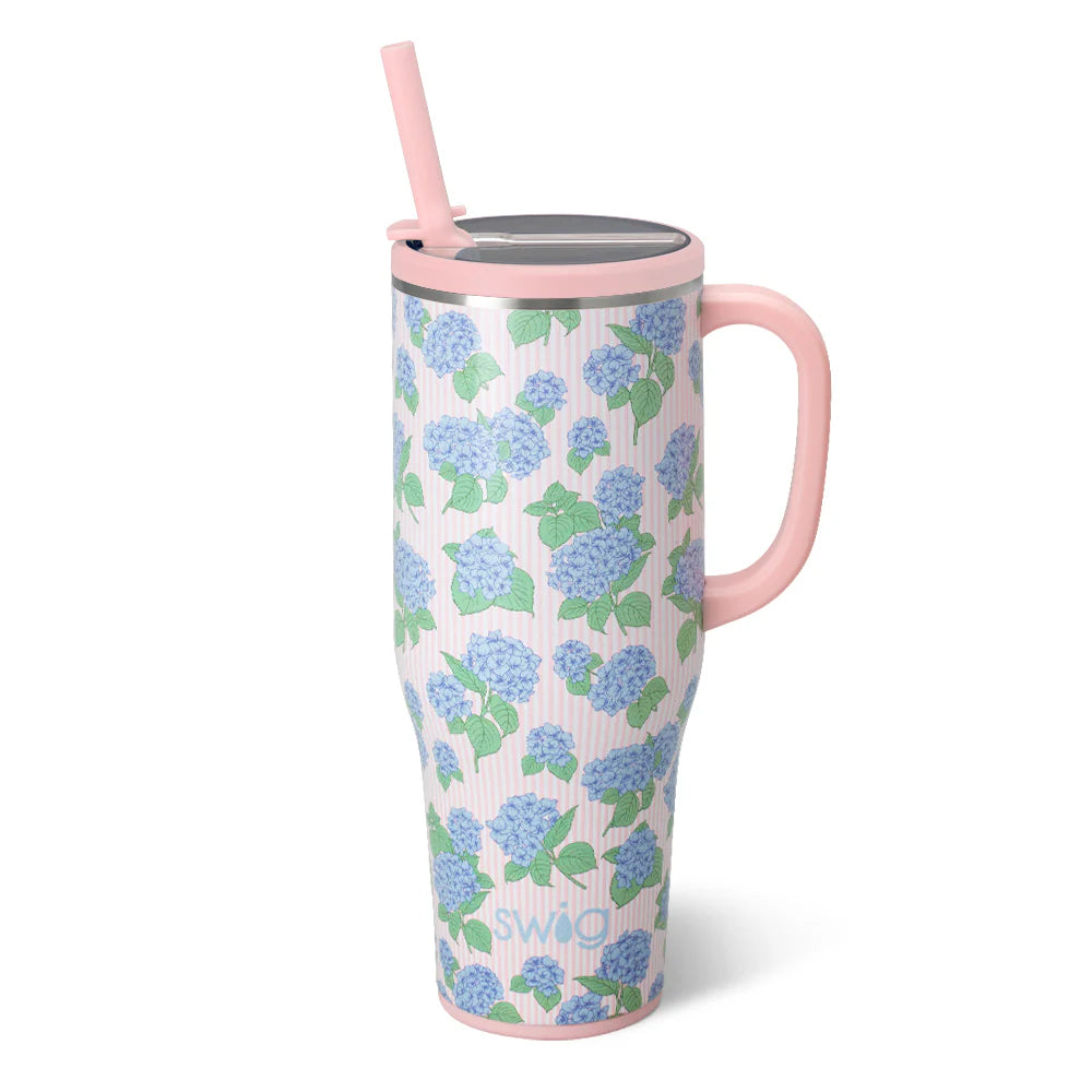 Swig 40oz Mega Mug - Hydrangeas