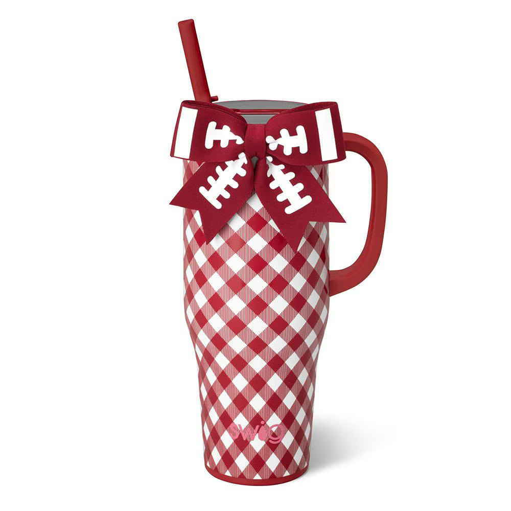 Swig 40oz Mega Mug - Gameday Gingham - Crimson