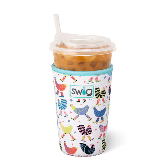 Swig Medium Iced Cup Coolie - Funky Chicken