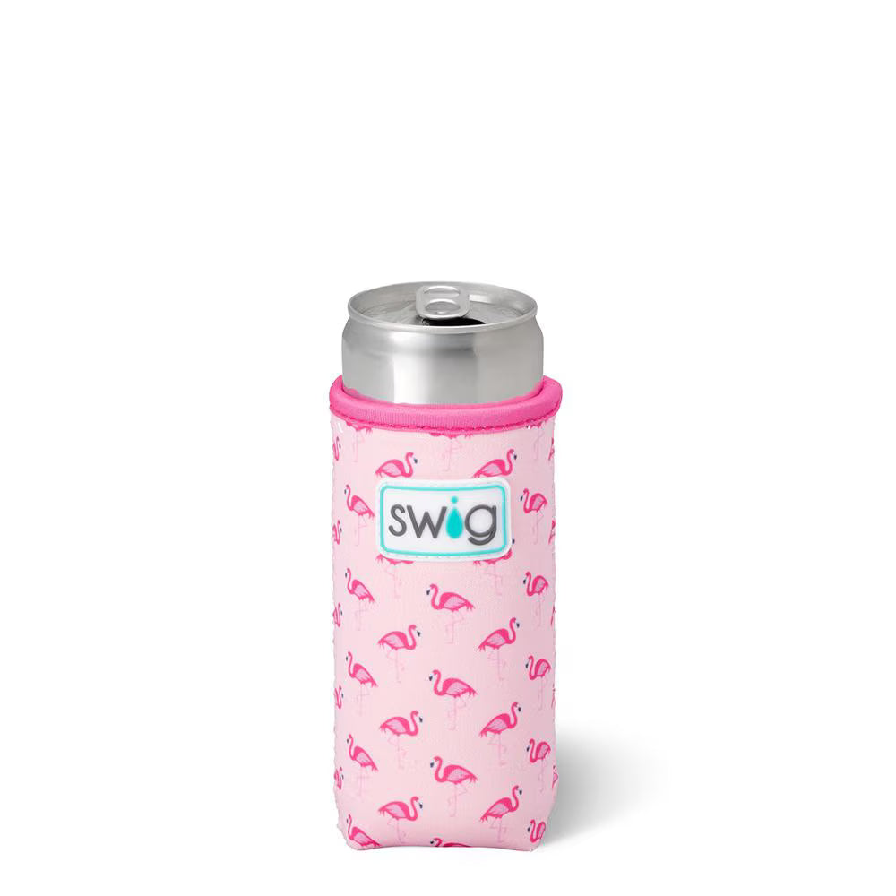 Swig Slim Can Coolie - Flamingos