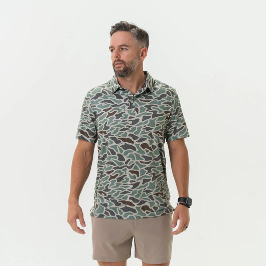 Burlebo Performance Polo - Retro Duck Camo