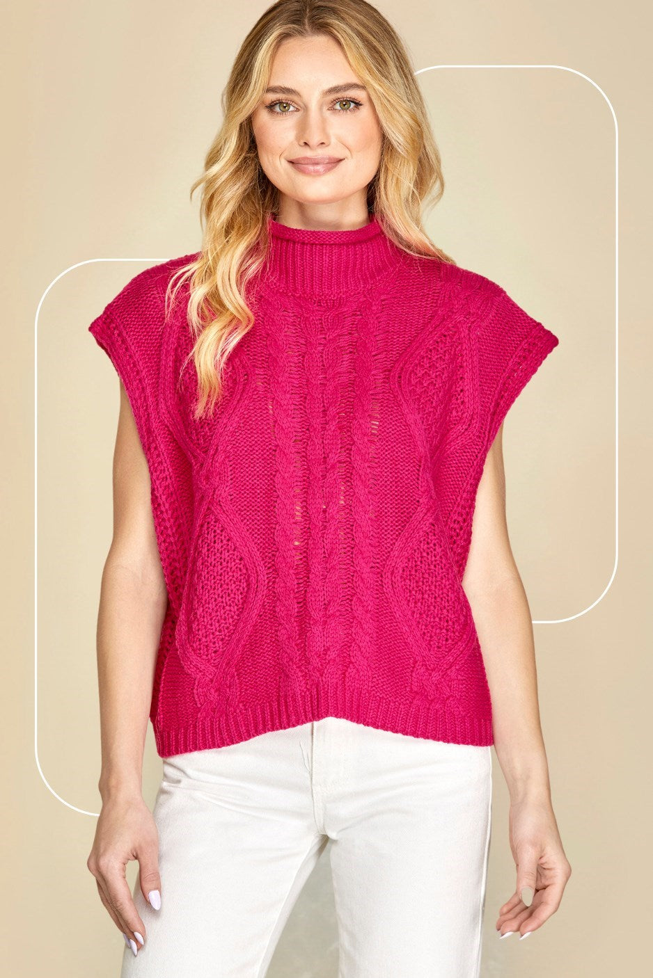 Girls Just Wanna Have Fun Sweater Vest - Pink
