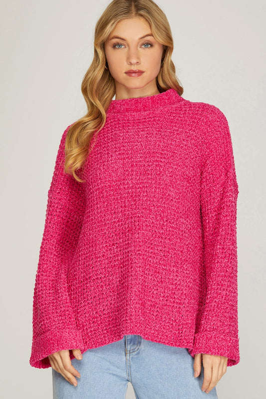 Soft and Cozy Sweater - Hot Pink