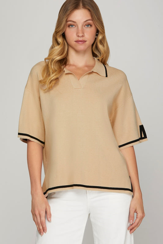 Casual Cute Taupe Top