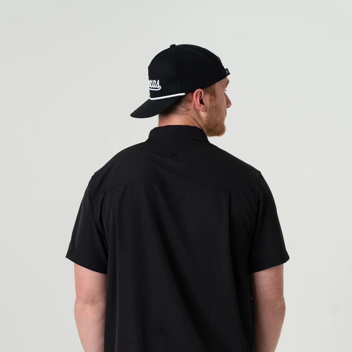 Burlebo Performance Button Up- Heather Black