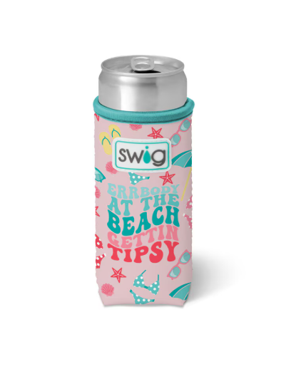 Swig Slim Can Coolie-Errbody at the Beach
