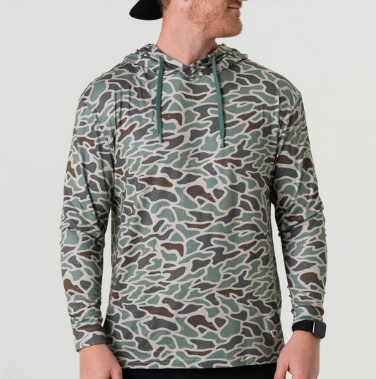 Burlebo Performance Hoodie- Retro Duck Camo