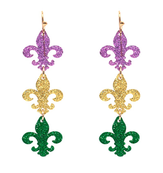 Mardi Gras Earrings