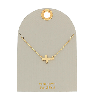 Sideways Cross Necklace