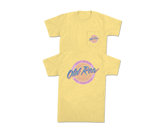 Old Row Circle Logo Pocket Tee - Butter Yellow