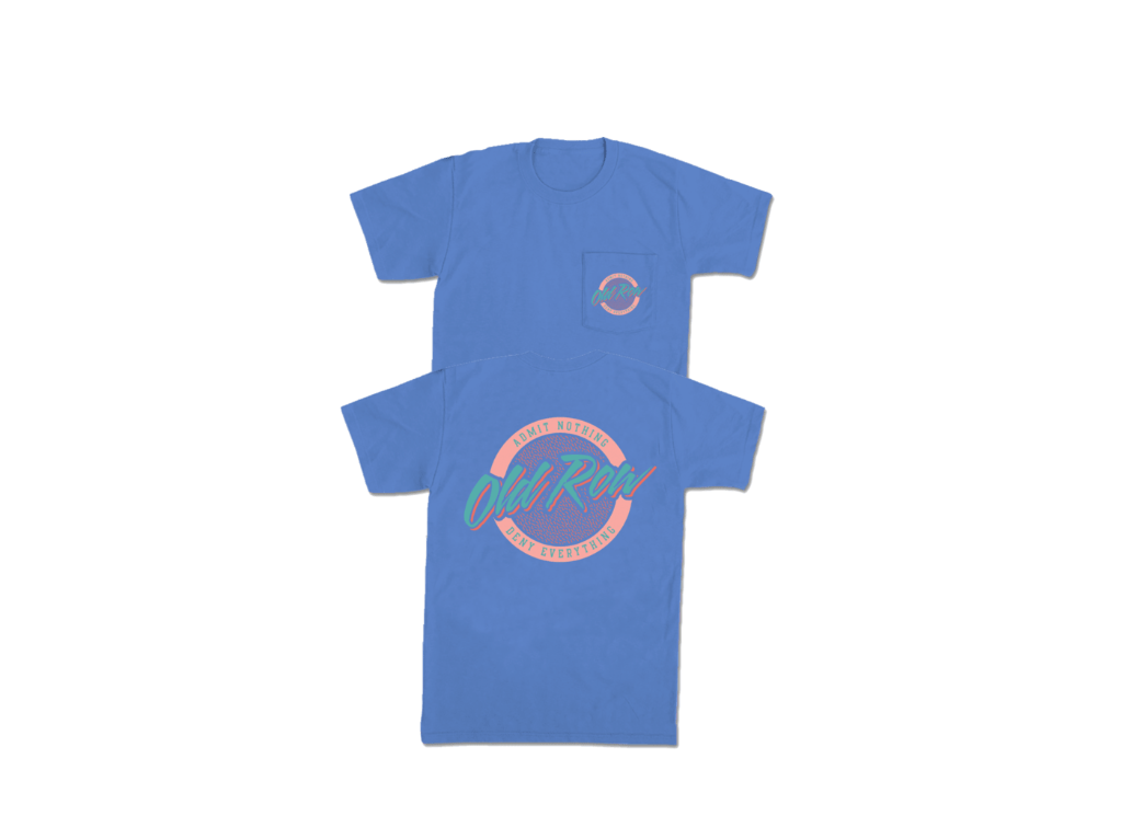 Old Row Circle Logo Pocket Tee - Mystic Blue