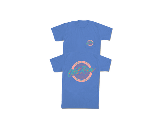 Old Row Circle Logo Pocket Tee - Mystic Blue