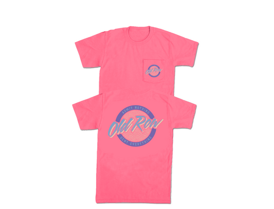 Old Row Circle Logo Pocket Tee - Crunchberry