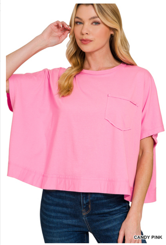 The Lazy Day Top - Candy Pink