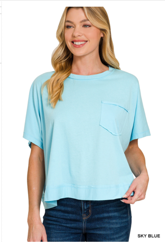The Lazy Day Top - Sky Blue