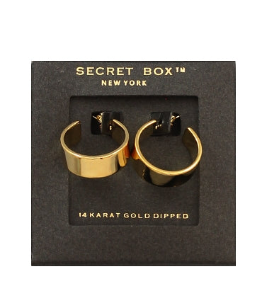 Secret Box Wide Hoops - Gold