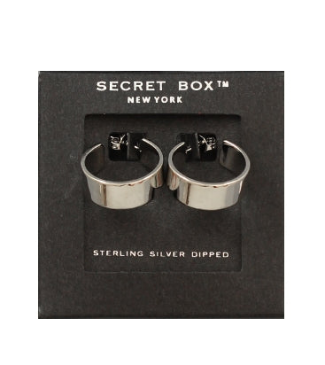 Secret Box Wide Hoops - Silver