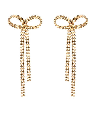 Metal Ball Bow Earrings