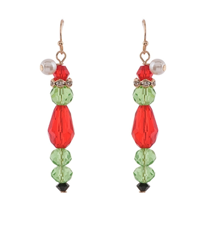 Grinch Beaded Earrings