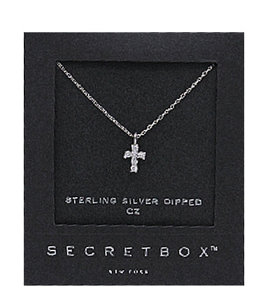 Secret Box CZ Cross Necklace