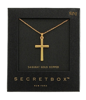 Secret Box Med Cross Necklace