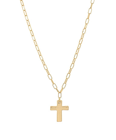 Basic Gold Cross Necklace