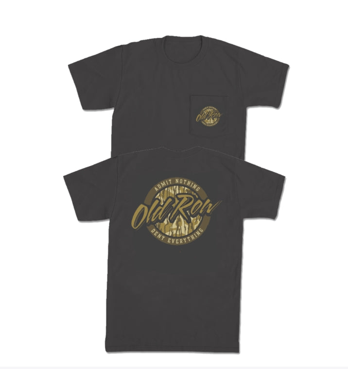 Old Row Circle Logo 80s Camo Charcoal