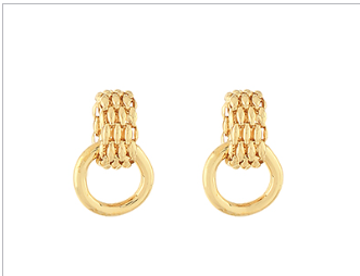 Textured Door Knocker Earrings
