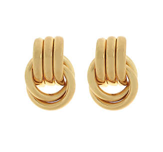 32mm Door Knocker w/ Multi Line Earrings