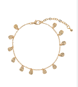 Textured Metal Charm Bracelet