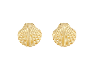 Sea Shell Metal Earrings