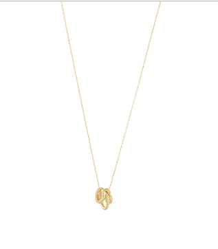 Rope Texture & Ring Triple Necklace