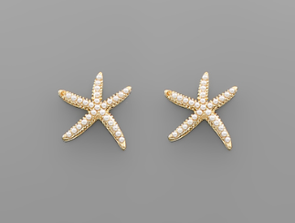 Pearl Starfish Earrings