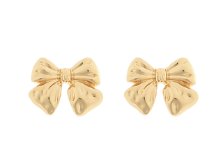 Textured Ribbon Stud Earrings