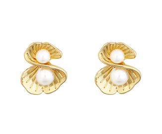Pearl In Shell Earrings