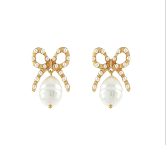 Bow & Pearl Earrings