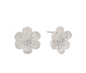 Silver Flower Earrings